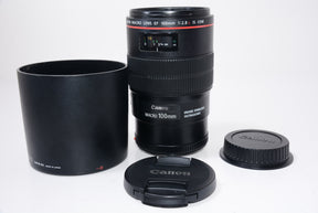 【外観特上級】Canon 単焦点マクロレンズ EF100mm F2.8L マクロ IS USM フルサイズ対応