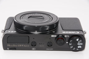 【ほぼ新品】Canon コンパクトデジタルカメラ PowerShot G9 X Mark II ブラック 1.0型センサー/F2.0レンズ/光学3倍ズーム PSG9XMARKIIBK