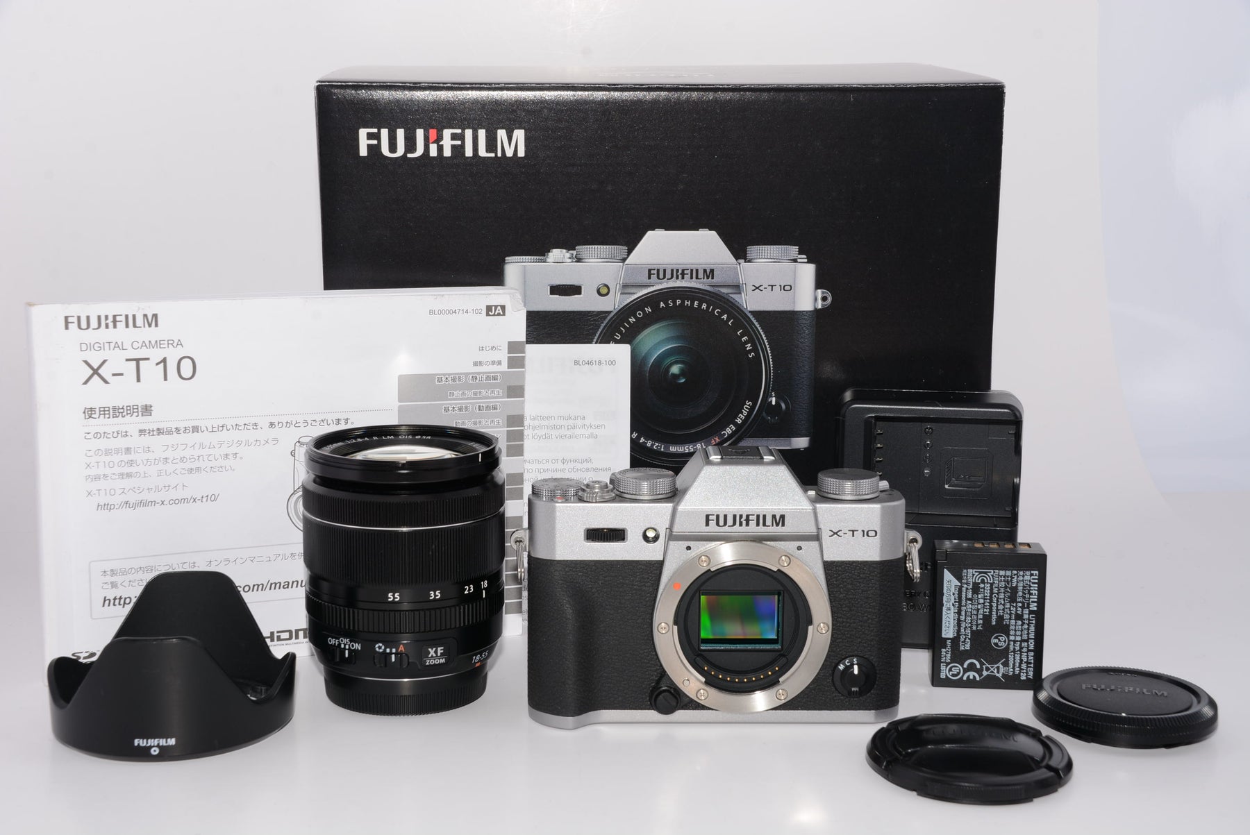 外観特上級】FUJIFILM ミラーレス一眼 X-T10 レンズキット シルバー X