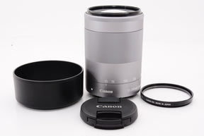 【外観特上級】Canon 望遠ズームレンズ EF-M55-200mm F4.5-6.3 IS STM(シルバー) ミラーレス専用 EF-M55-200ISSTMSL