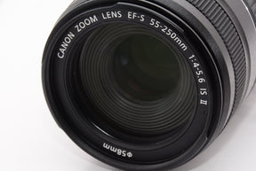 【外観特上級】Canon 望遠ズームレンズ EF-S55-250mm F4-5.6 IS II APS-C対応