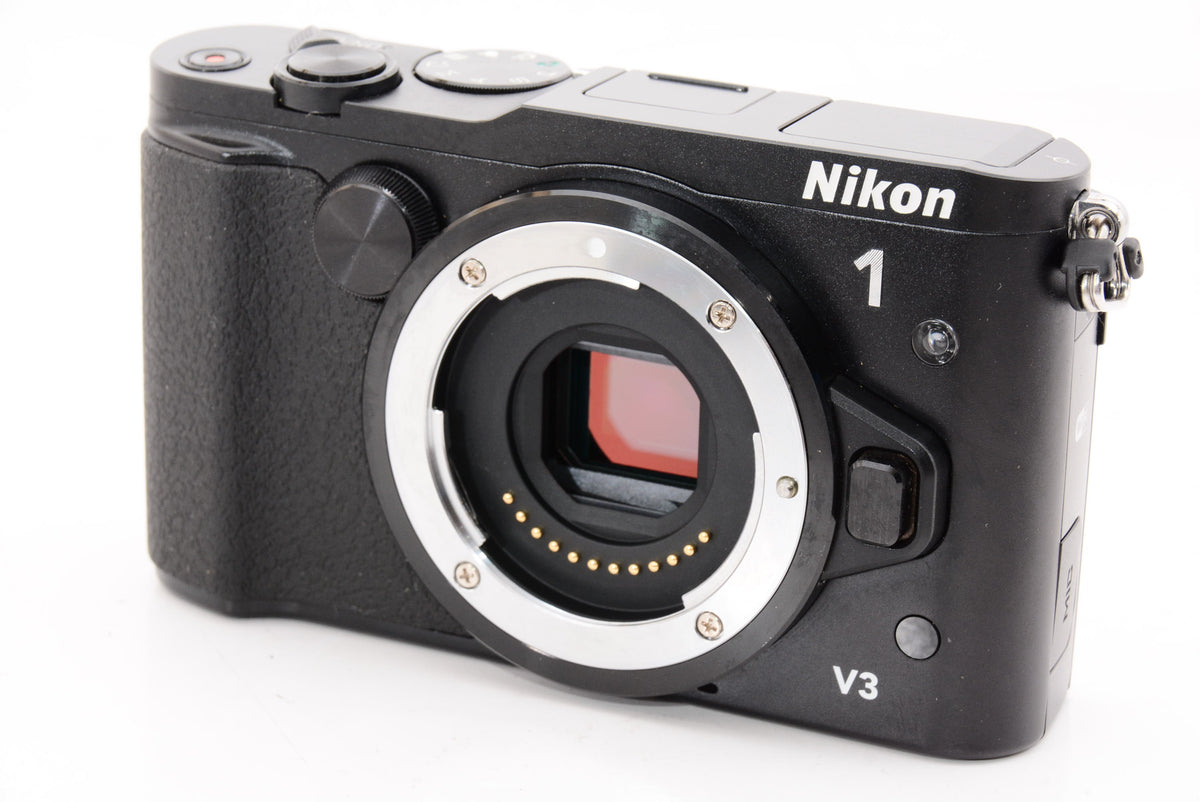 【外観特上級】Nikon ミラーレス一眼Nikon 1 V3 標準パワーズームレンズキット ブラック N1V3HPLKBK