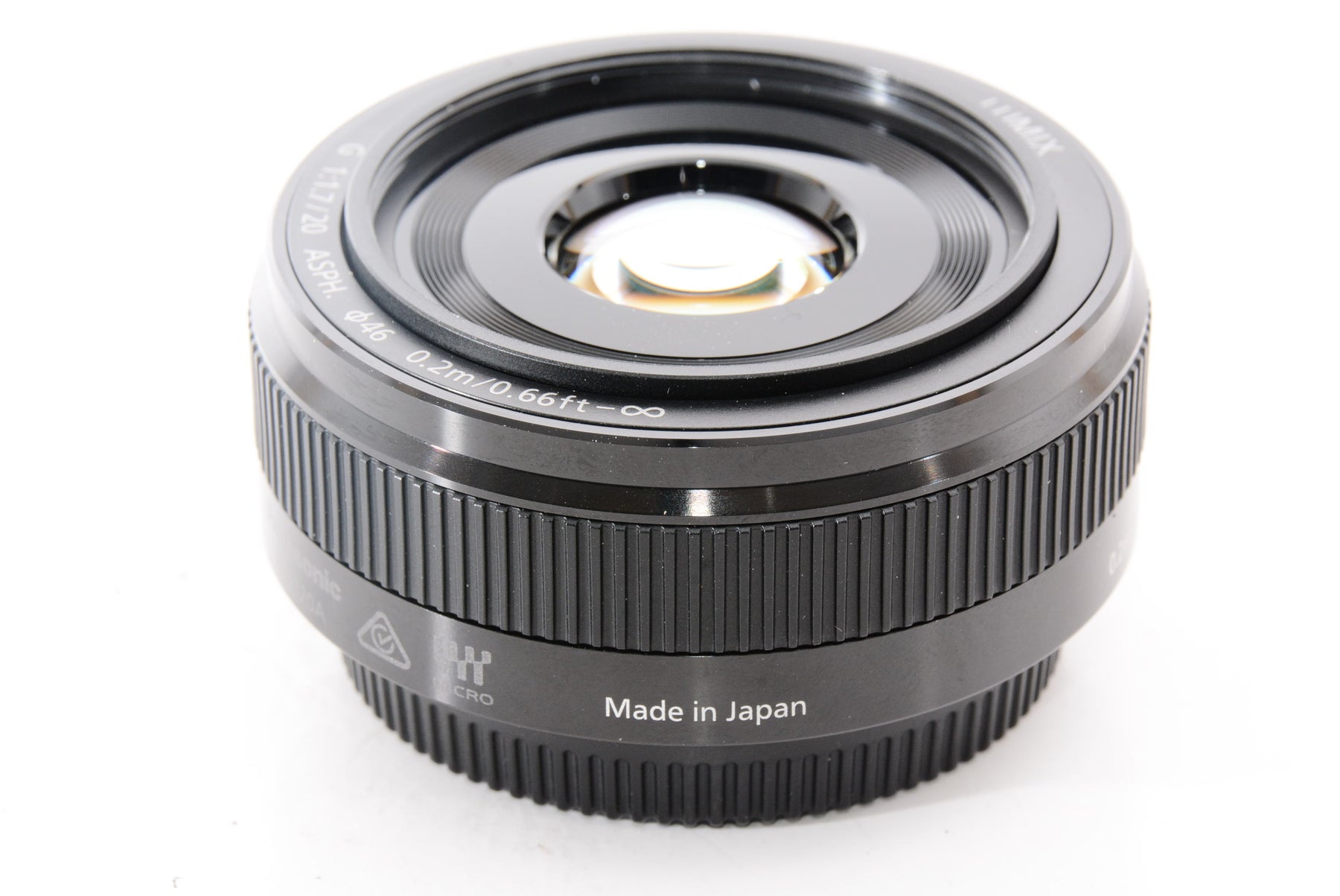 【ほぼ新品】パナソニック 単焦点レンズ マイクロフォーサーズ用 ルミックス G 20mm/F1.7 II ASPH. ブラック H-H020A-K