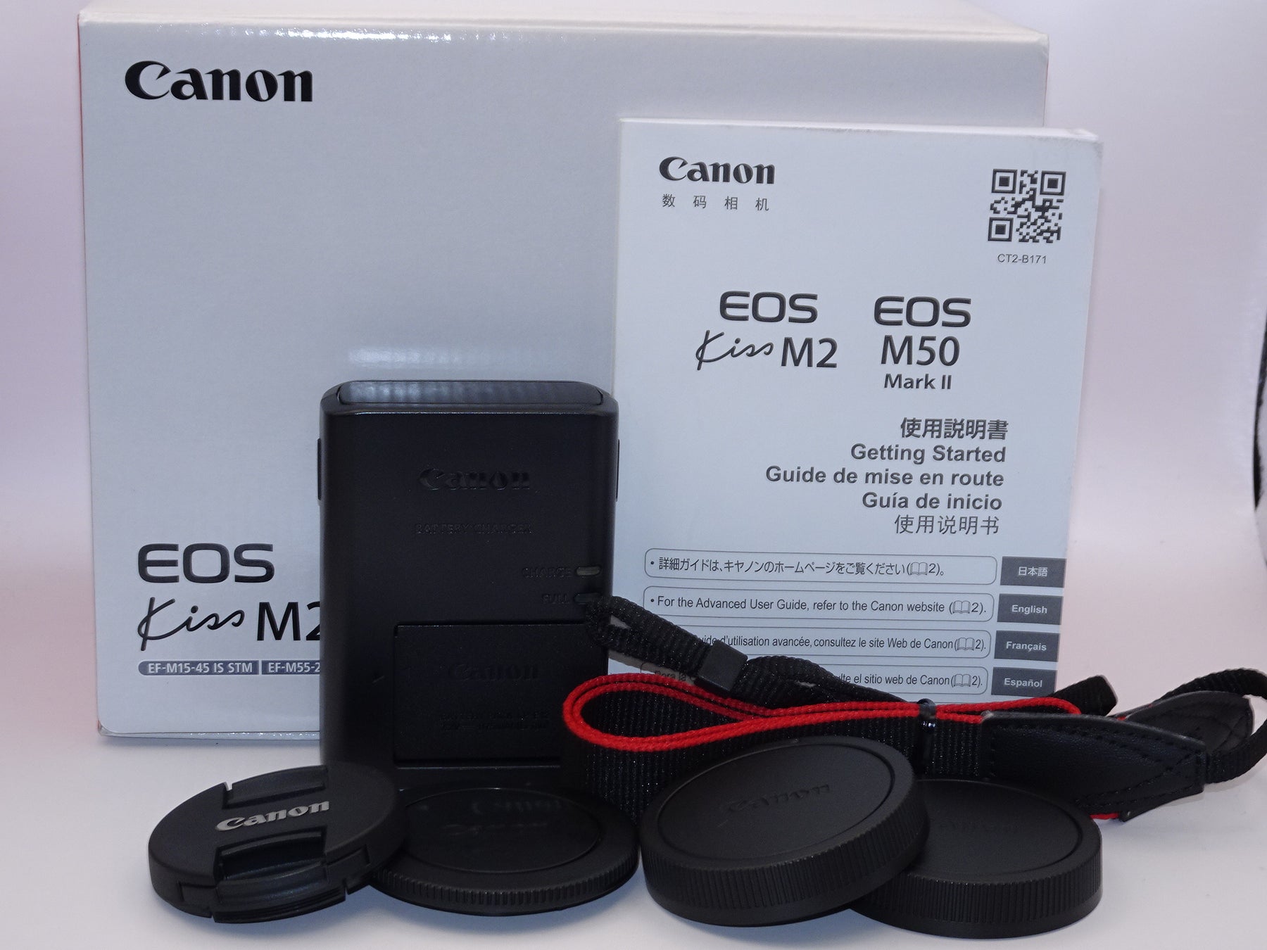 【外観特上級】Canon ミラーレス一眼カメラ EOS Kiss M2 ダブルズームキット ブラック KISSM2BK-WZK