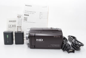 【外観特上級】ソニー SONY ビデオカメラ Handycam CX535 内蔵メモリ32GB ボルドーブラウン HDR-CX535/T