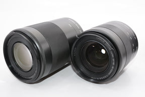 【外観特上級】Canon ミラーレス一眼カメラ EOS M3 ダブルズームキット(ブラック) EF-M18-55mm F3.5-5.6 IS STM EF-M55-200mm F4.5-6.3 IS STM 付属 EOSM3BK-WZK