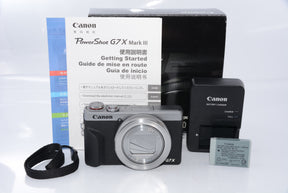 【外観特上級】Canon コンパクトデジタルカメラ PowerShot G7 X Mark III シルバー 1.0型センサー/F1.8レンズ/光学4.2倍ズーム PSG7XMARKIIISL