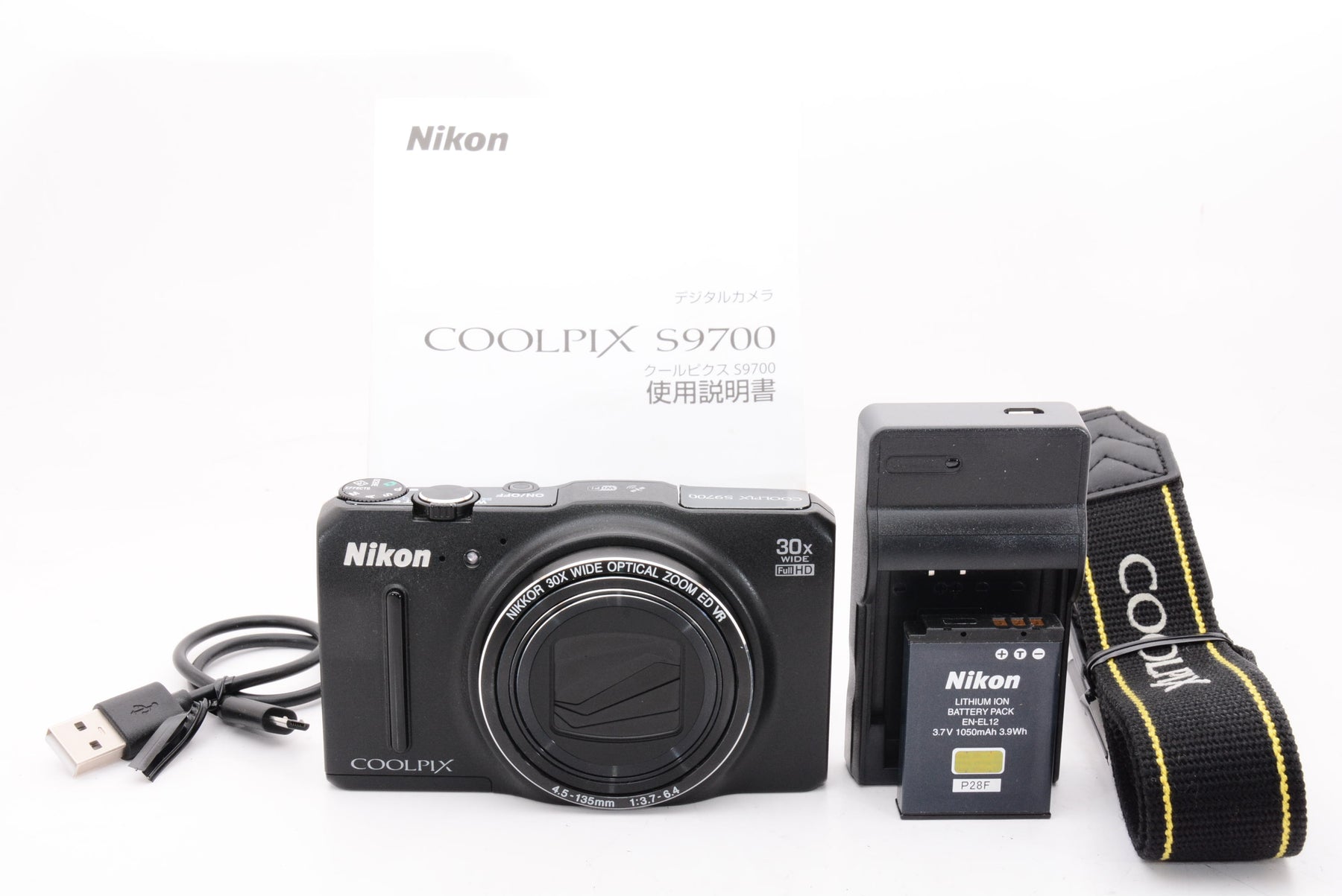 【外観特上級】Nikon デジタルカメラ S9700 光学30倍 1605万画素 プレシャスブラック S9700BK