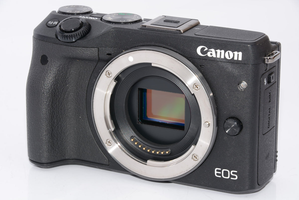 【外観特上級】Canon ミラーレス一眼カメラ EOS M3 レンズキット(ブラック) EF-M18-55mm F3.5-5.6 IS STM 付属 EOSM3BK-1855ISSTMLK