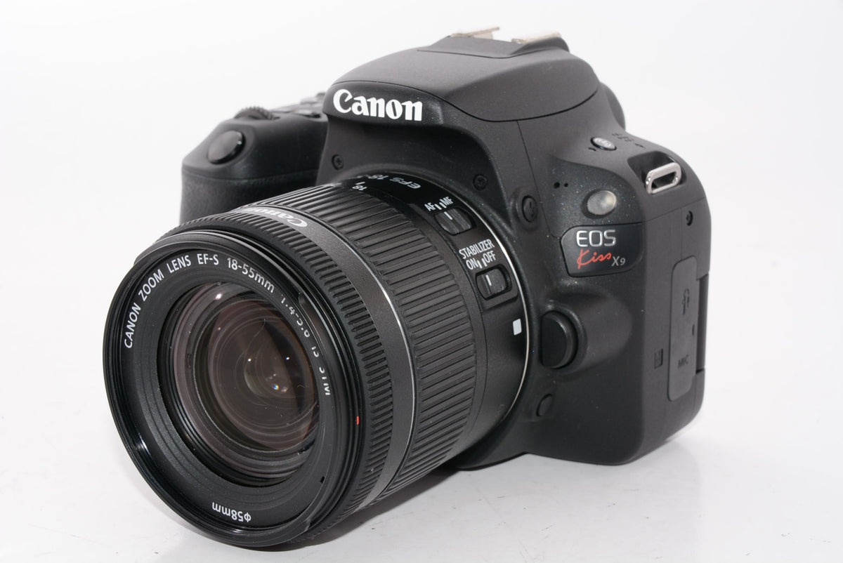 【外観特上級】Canon デジタル一眼レフカメラ「EOS Kiss X9」ダブルズームキット (ブラック) EOSKISSX9BK-WKIT