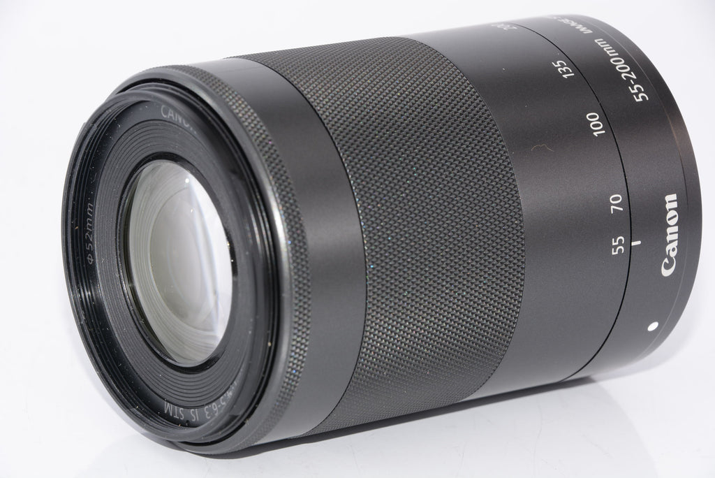 ほぼ新品】Canon 望遠ズームレンズ EF-M55-200mm F4.5-6.3 IS STM ミラーレス専用 EF-M55-200IS