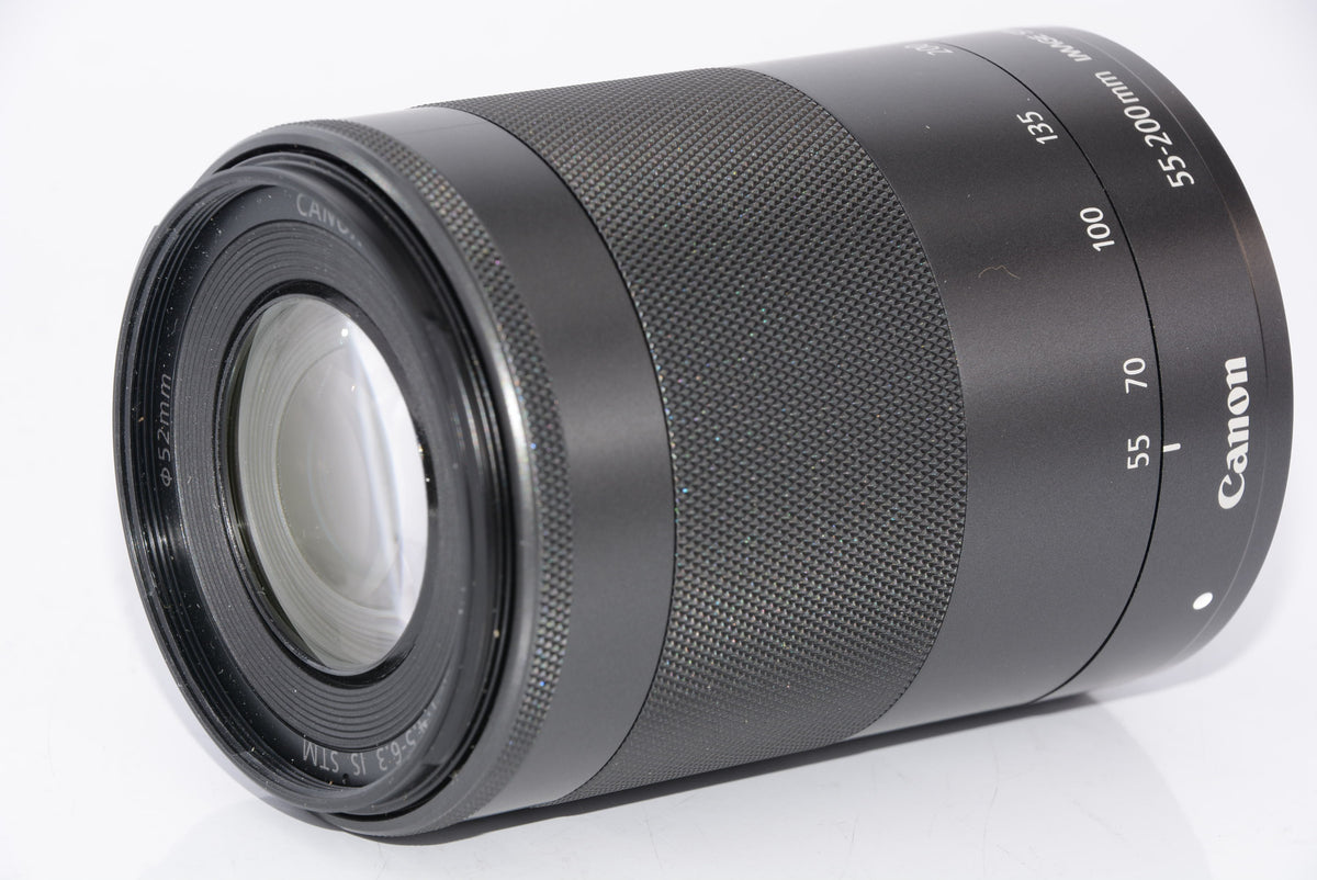 【ほぼ新品】Canon 望遠ズームレンズ EF-M55-200mm F4.5-6.3 IS STM ミラーレス専用 EF-M55-200ISSTM