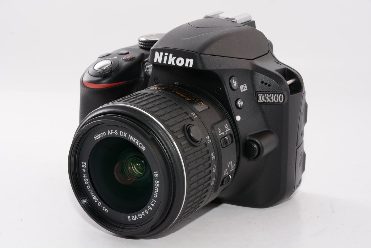 【外観特上級】Nikon デジタル一眼レフカメラ D3300 18-55 VR IIレンズキット ブラック D3300LKBK