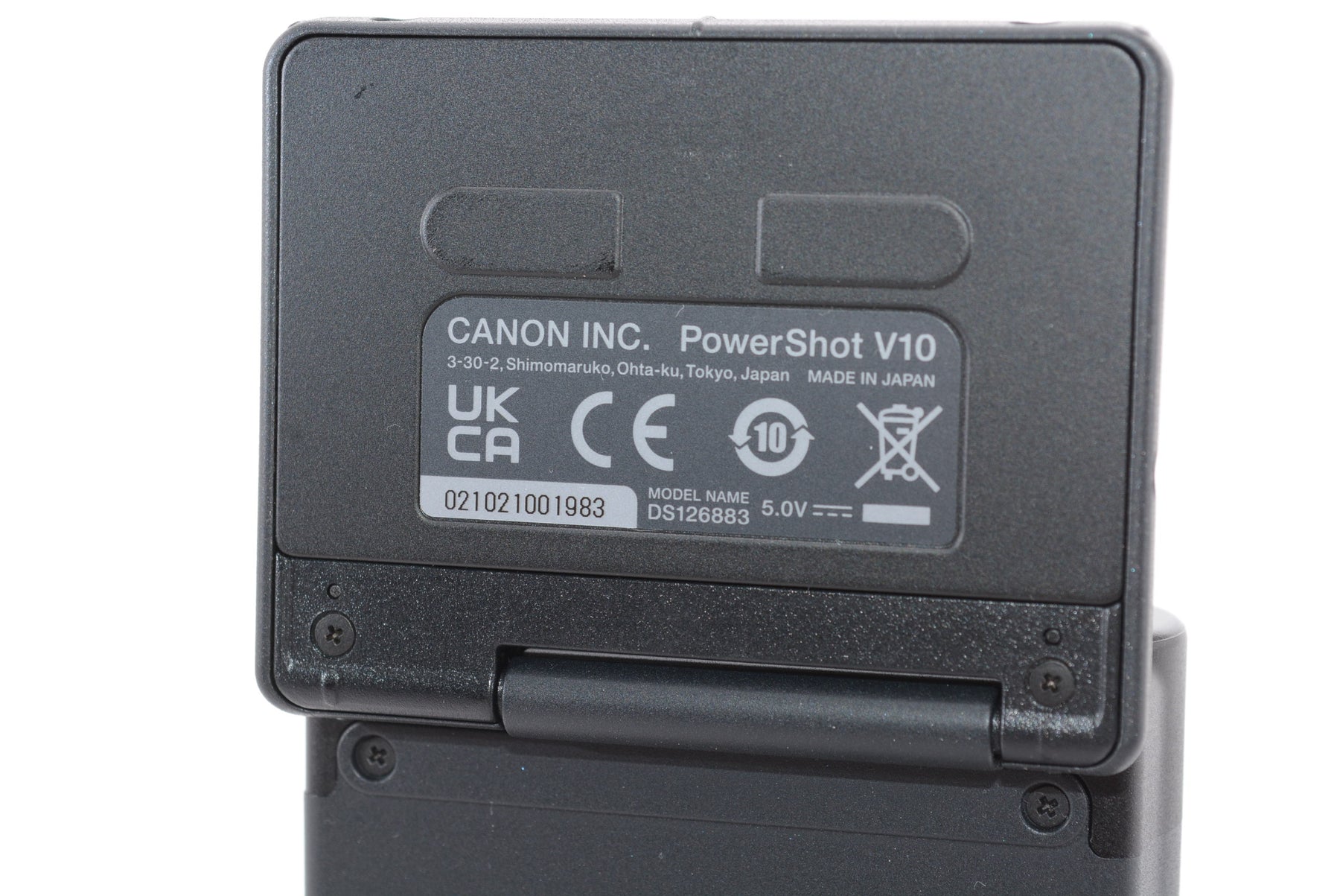 【ほぼ新品】Canon Vlogカメラ PowerShot V10 トライポッドグリップキット ブラック PSV10TRIPODKITBK
