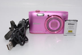 【外観特上級】Nikon デジタルカメラ COOLPIX S3600 8倍ズーム 2005万画素 アザレアピンク S3600PK