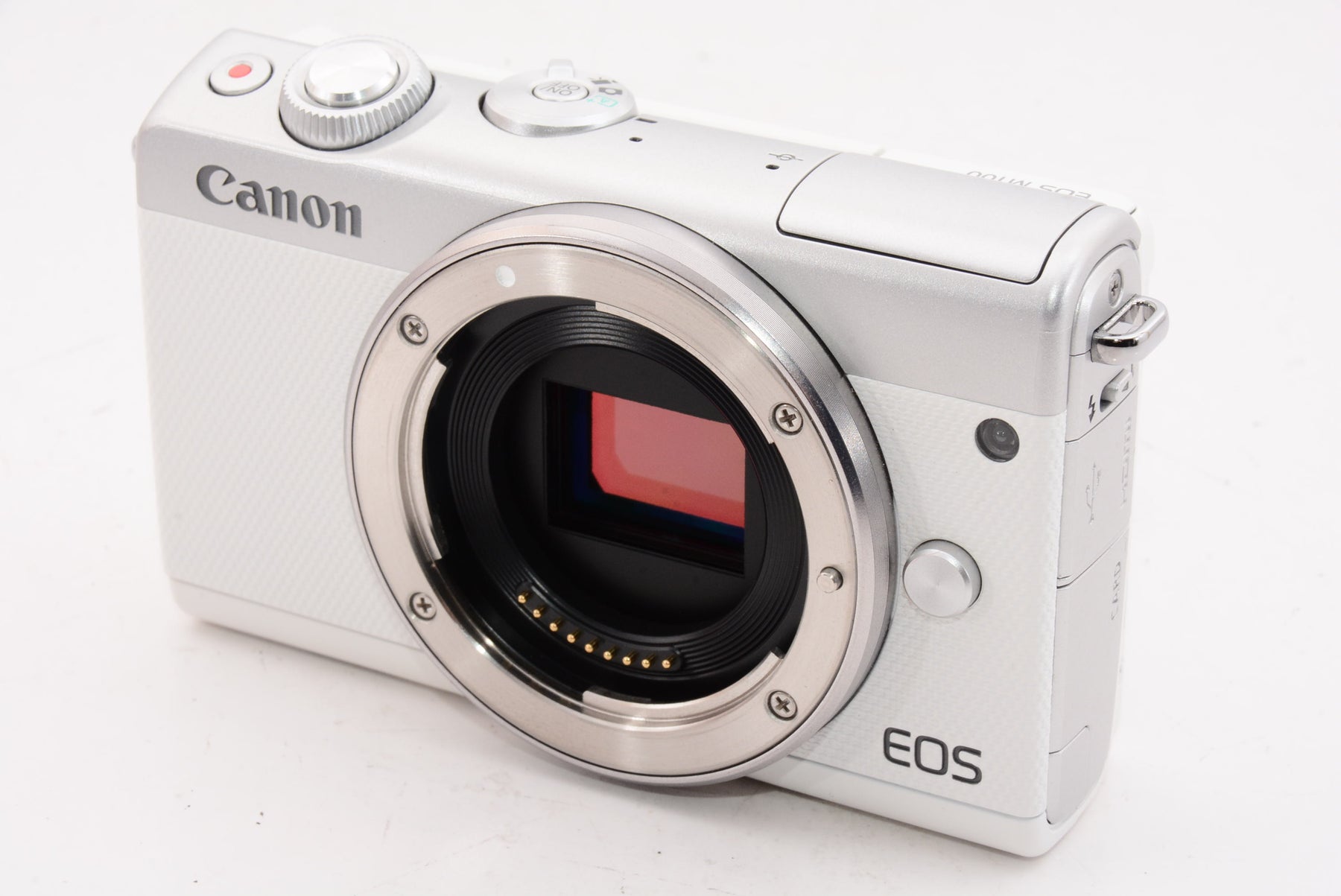 【外観特上級】Canon ミラーレス一眼カメラ EOS M100 EF-M15-45 IS STM レンズキット(ホワイト) EOSM100WH1545ISSTMLK