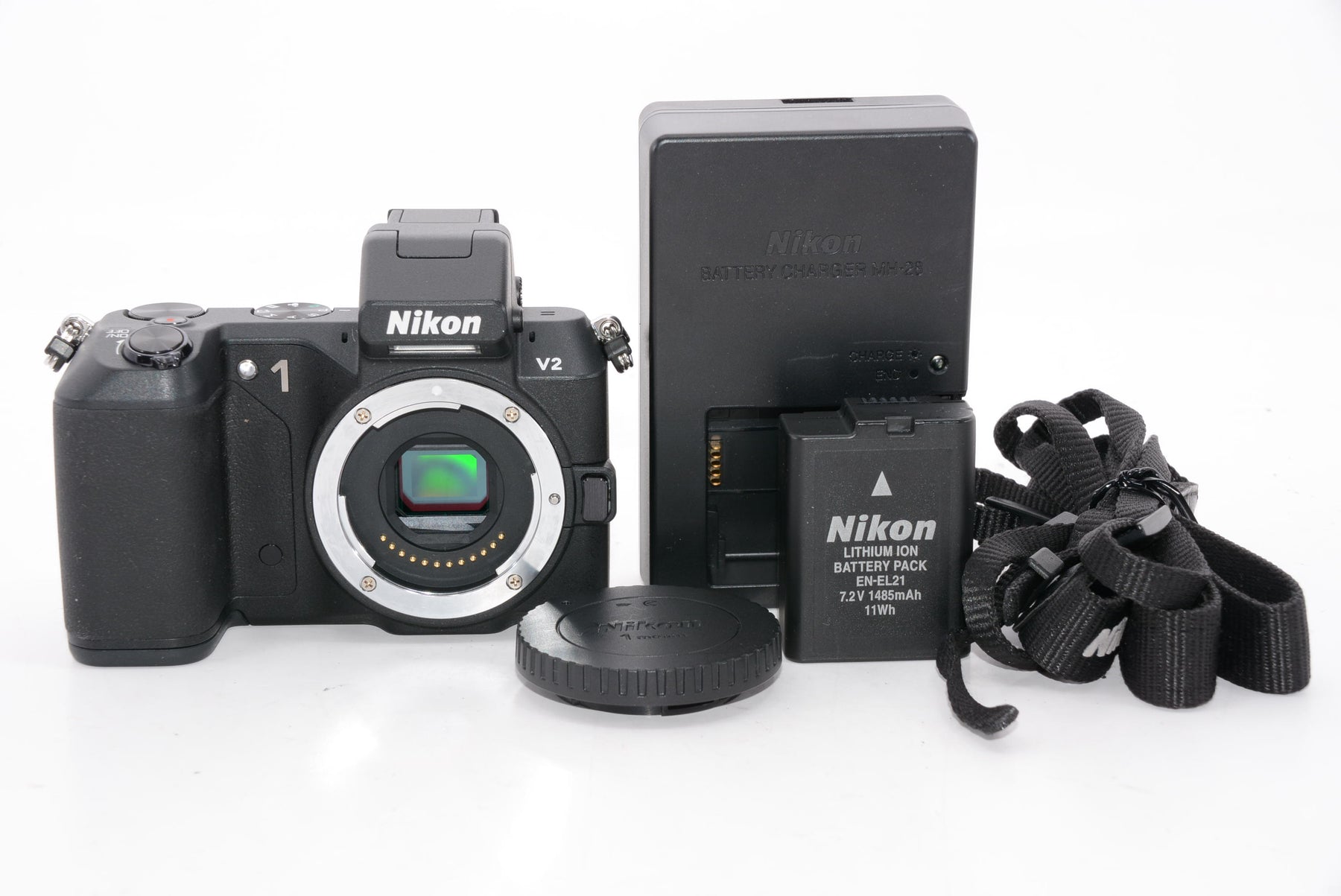 【外観特上級】Nikon ミラーレス一眼 Nikon 1 V2 ボディー ブラック N1V2BK