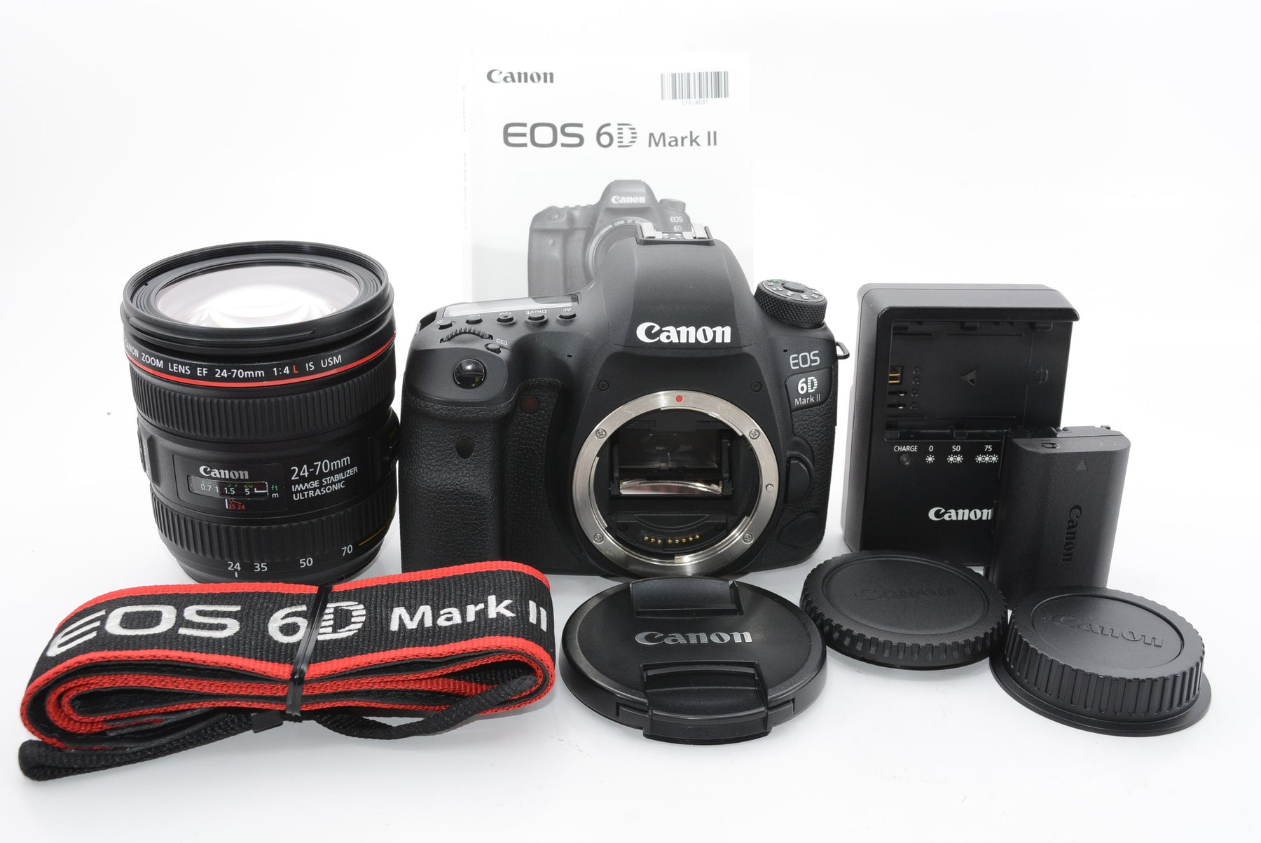 【外観特上級】Canon デジタル一眼レフカメラ EOS 6D Mark II EF24-70 F4L IS USM レンズキット EOS6DMK2-2470ISLK
