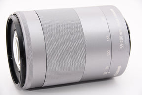 【外観特上級】Canon 望遠ズームレンズ EF-M55-200mm F4.5-6.3 IS STM(シルバー) ミラーレス専用 EF-M55-200ISSTMSL