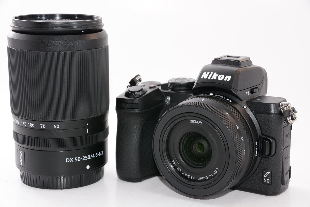 【外観特上級】Nikon ミラーレス一眼カメラ Z50 ダブルズームキット NIKKOR Z DX 16-50mm+NIKKOR Z DX 50-250mm付属 Z50WZ ブラック