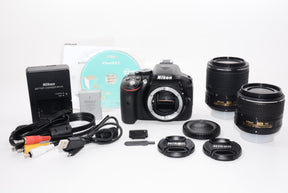 【外観特上級】Nikon デジタル一眼レフカメラ D5300 ダブルズームキット2 ブラック