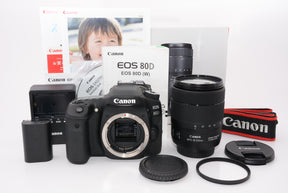 【ほぼ新品】Canon デジタル一眼レフカメラ EOS 80D レンズキット EF-S18-135mm F3.5-5.6 IS USM 付属 EOS80D18135USMLK