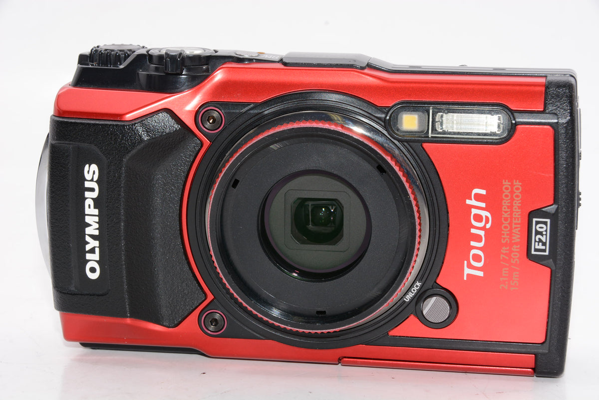 【外観特上級】OLYMPUS デジタルカメラ  Tough TG-5 レッド 1200万画素CMOS F2.0 15m 防水 100kgf耐荷重 GPS+電子コンパス&内蔵Wi-Fi TG-5 RED