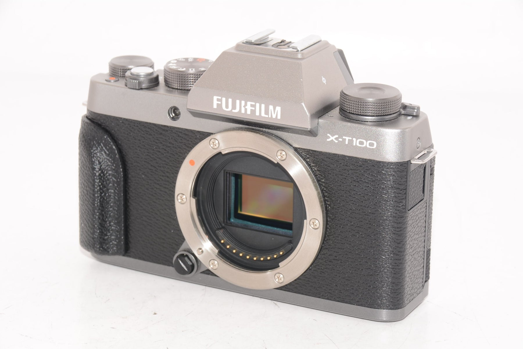 外観特上級】FUJIFILM ミラーレス一眼 X-T100レンズキット ダークシルバー X-T100LK-DS