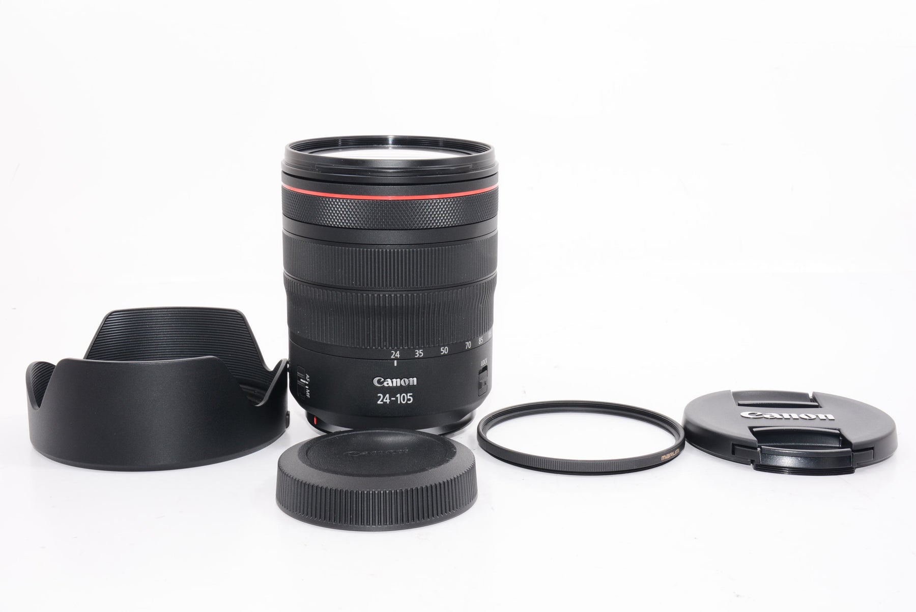 【外観特上級】Canon 中望遠ズームレンズ RF24-105mm F4L IS USM EOSR対応 全長107.3mm ブラック RF24-10540LIS