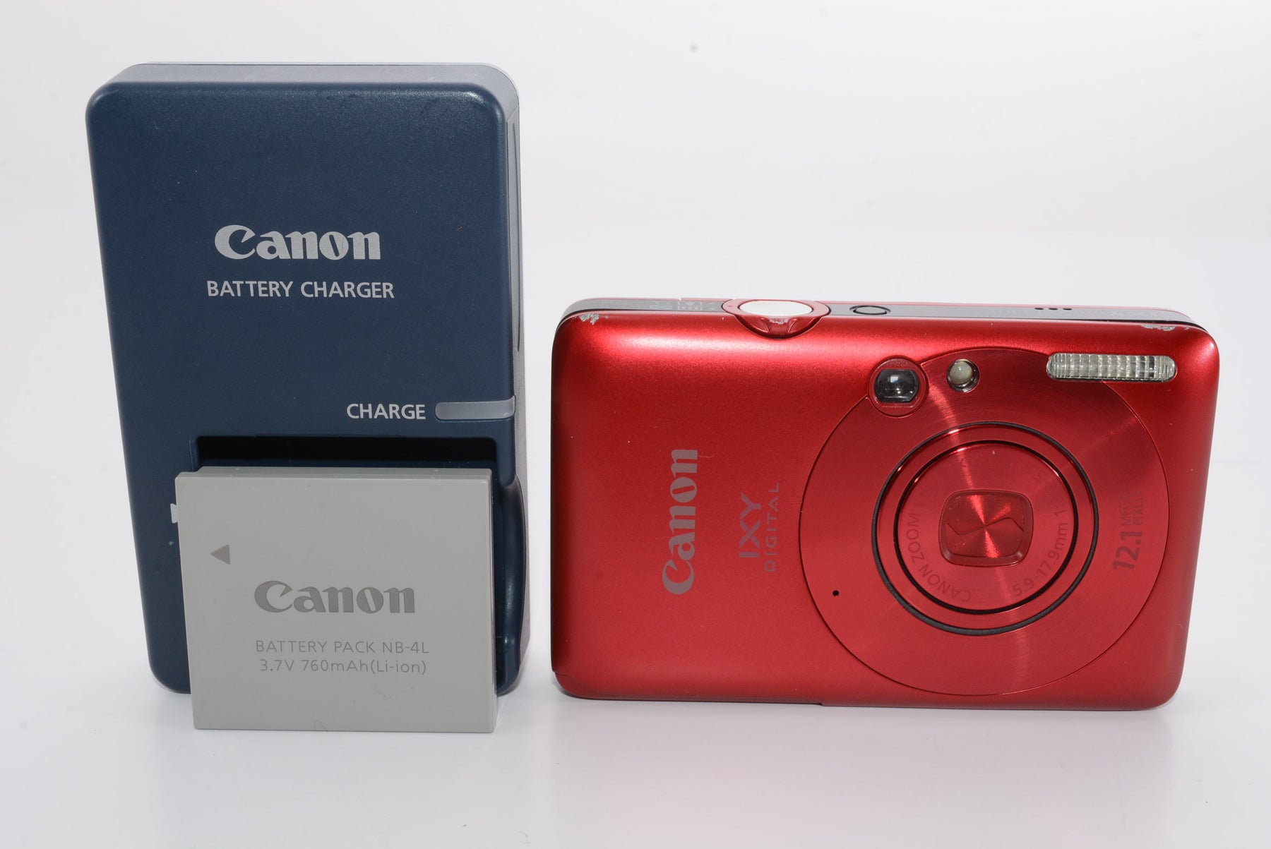 【外観並級】Canon デジタルカメラ IXY DIGITAL (イクシ) 210 IS レッド
