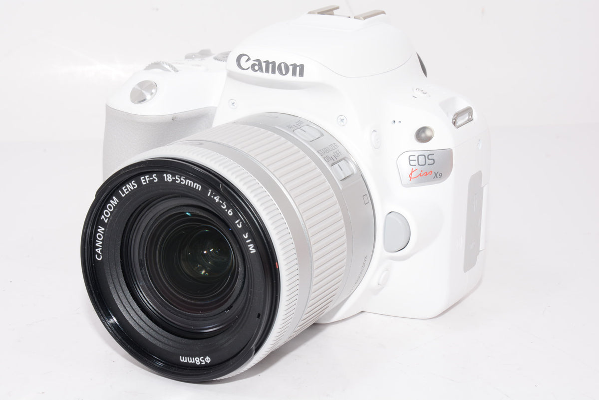 【外観特上級】Canon デジタル一眼レフカメラ EOS Kiss X9 EF-S18-55 IS STM レンズキット(ホワイト) KISSX9WH1855F4ISSTML