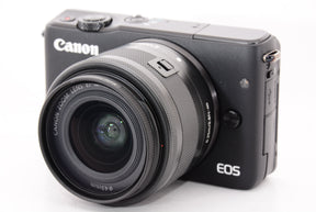 【外観特上級】Canon ミラーレス一眼カメラ EOS M10 レンズキット(ブラック) EF-M15-45mm F3.5-6.3 IS STM 付属 EOSM10BK-1545ISSTMLK