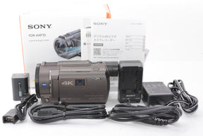 【外観特上級】SONY 4Kビデオカメラ Handycam FDR-AXP35 ブロンズブラウン 光学10倍 FDR-AXP35-TI