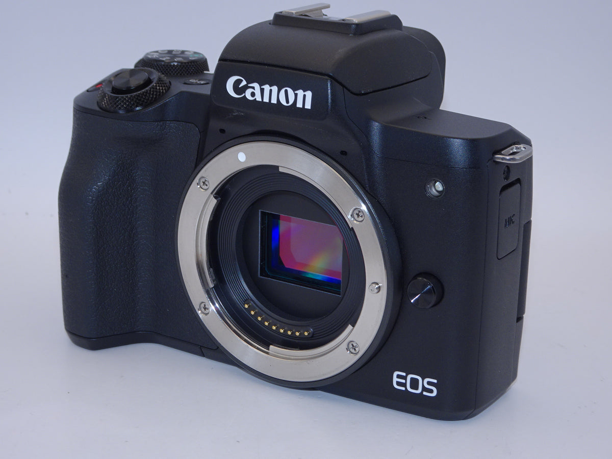 【外観特上級】Canon ミラーレス一眼カメラ EOS Kiss M2 ダブルズームキット ブラック KISSM2BK-WZK