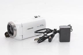 【外観特上級】パナソニック HDビデオカメラ V360MS 16GB 高倍率90倍ズーム ホワイト HC-V360MS-W
