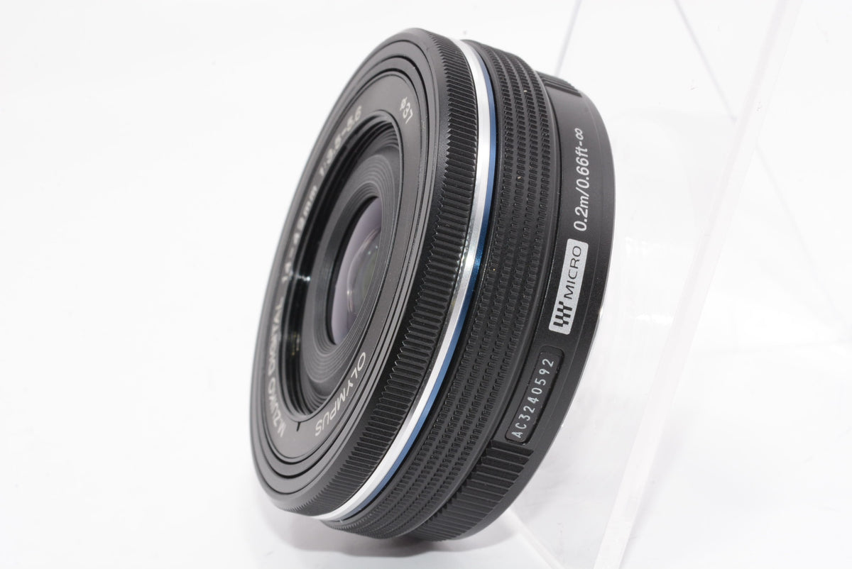 【外観特上級】OLYMPUS 電動式パンケーキズームレンズ M.ZUIKO DIGITAL ED 14-42mm F3.5-5.6 EZ BLK