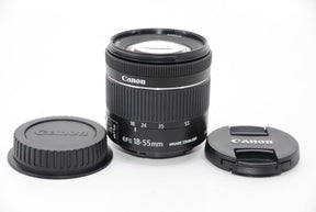 【外観特上級】Canon 標準ズームレンズ EF-S18-55mm F4.0-5.6IS STM APS-C対応