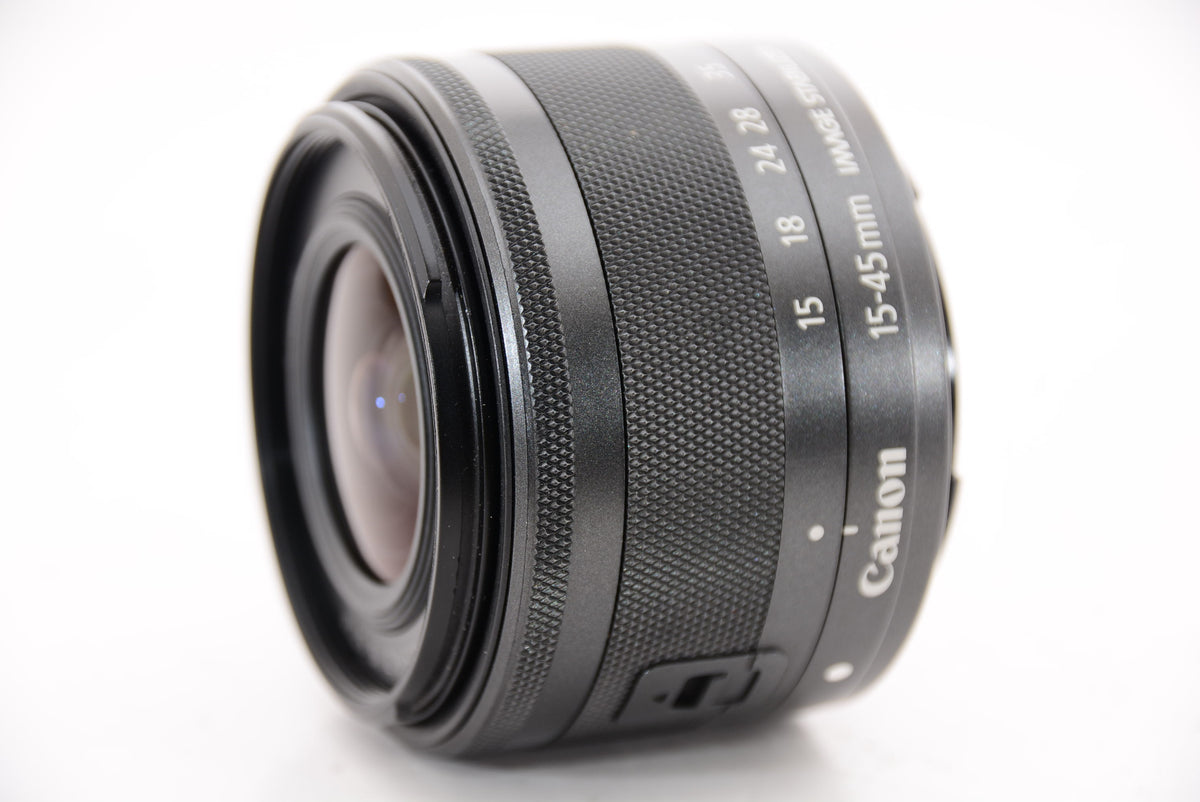 【外観特上級】Canon 標準ズームレンズ EF-M15-45mm F3.5-6.3IS STM(グラファイト) ミラーレス一眼対応 EF-M15-45ISSTM