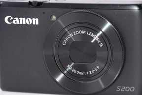 【外観特上級】Canon デジタルカメラ PowerShot S200(ブラック) F値2.0 広角24mm 光学5倍ズーム PSS200(BK)